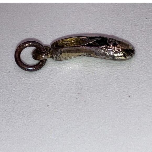 Vintage Tiny Sterling Silver Ballet Shoe Slipper Charm 7/8" Pendant! - Picture 4 of 9